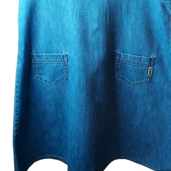 Vintage Guess women's denim sleeveless dress size 3 front pockets - Picture 5 of 16